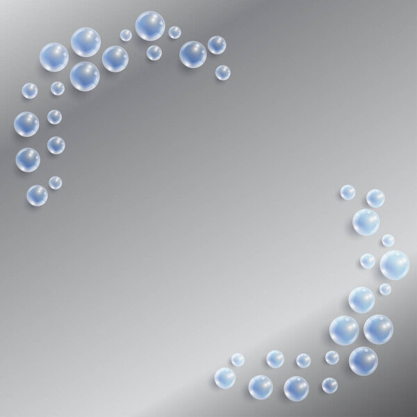 Background with transparent bubbles. Vector illustration