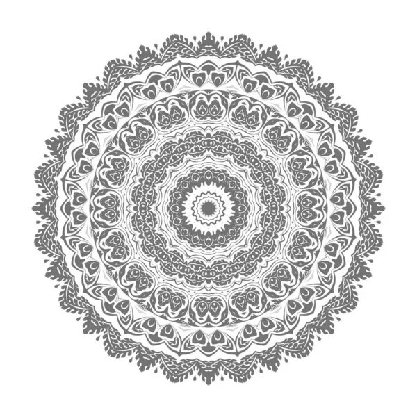 Серый Круглый Орнамент Векторная Иллюстрация — стоковый вектор