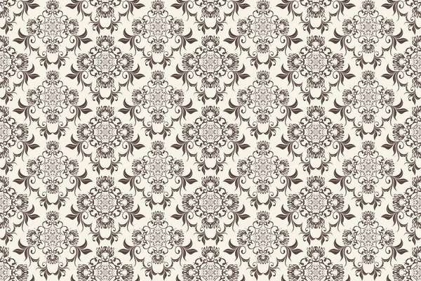 Arka planda kusursuz bir süs. Tasarımınız için lüks çiçek süsü. Tekstil deseni. Duvar kağıdı deseni