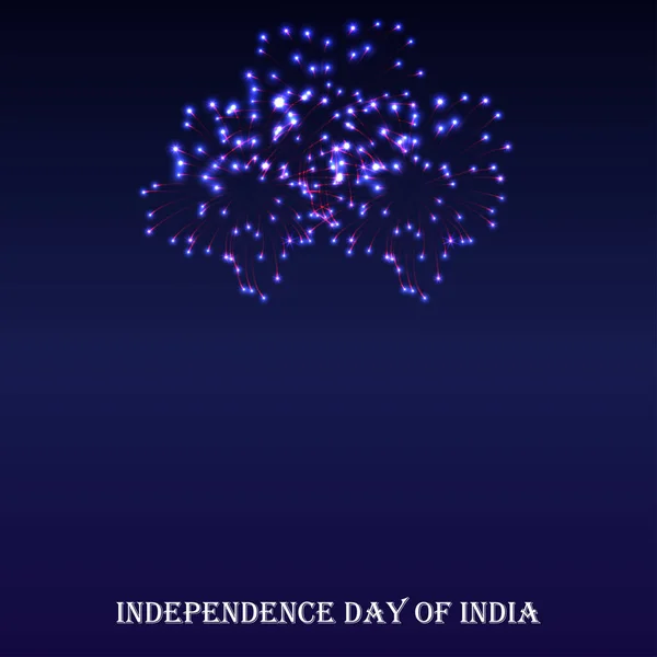August Independence Day India Vector Illustration Fireworks Background — Stock Vector