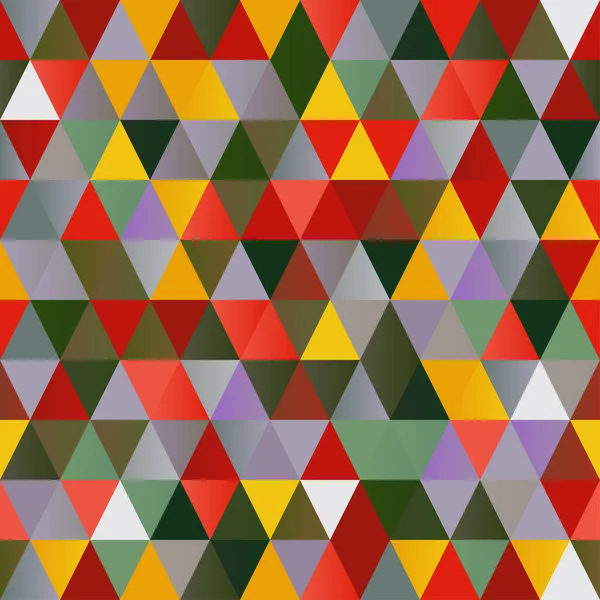 幾何学的形状のシームレスな抽象的背景 三角形の幾何学的モザイク — ストックベクタ
