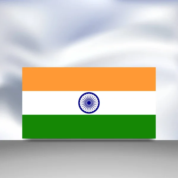 Indische Vlag Achtergrond Vectorillustratie — Stockvector