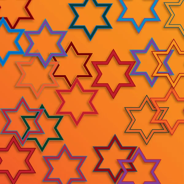 Geometrik şekillerin soyut arkaplanı. Yıldızların geometrik mozaiği