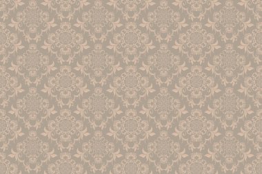 Arka planda kusursuz bir süs. Tasarımınız için lüks çiçek süsü. Tekstil deseni. Duvar kağıdı deseni