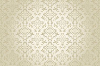 Arka planda kusursuz bir süs. Tasarımınız için lüks çiçek süsü. Tekstil deseni. Duvar kağıdı deseni