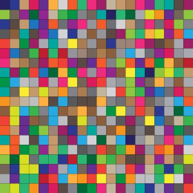 Renkli mozaik desen tasarımı. Geometrik şekillerin soyut arkaplanı. Karelerin geometrik mozaiği