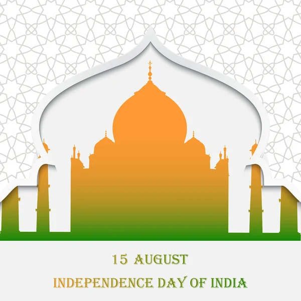 Agosto Dia Independência Índia Ilustração Vetorial —  Vetores de Stock