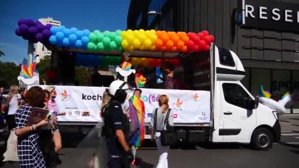 Katowice Pologne Septembre 2020 Marche Pour Égalité Lgbt Défilé Fierté — Video