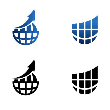 Sosyal pazarlama logo, logo, İşletme Finansı profesyonel logo şablonu pazarlama. Vektör çizim