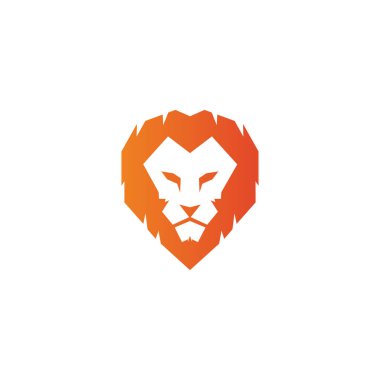 Aslan kral yüz Logo vektör. Kraliyet karşılıklı anlaşma sözleşme taç lüks logo tasarımı. Sigorta primi Sfenks iş sembolü. Vektör llustration