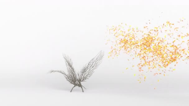 Arbre en croissance en forme de cygne. Eco Concept. rendu 3D .