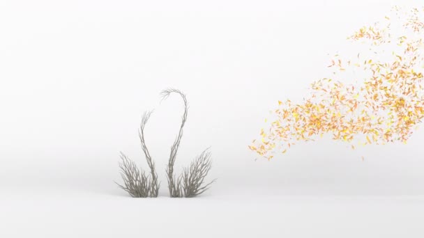 Crescere Albero Forma Cigno Eco Concept Rendering — Video Stock