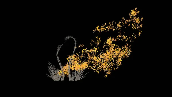 树成天鹅的形状 生态概念 3D渲染 — 图库照片