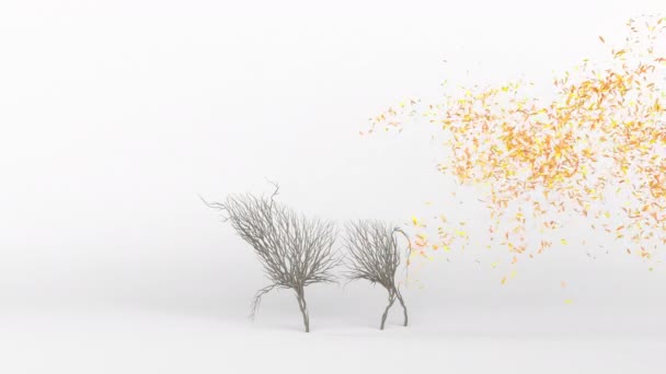 Arbre Croissance Forme Taureau Eco Concept Rendu — Video