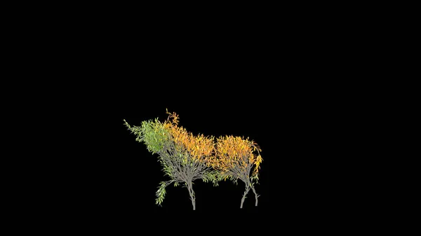 Wachsender Baum Der Form Eines Stieres Öko Konzept Rendering — Stockfoto