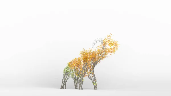 Árvore Crescente Forma Elefante Conceito Eco Renderização — Fotografia de Stock