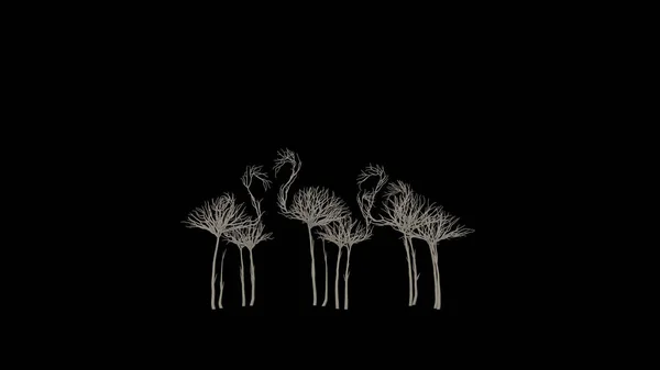 Árvore Crescente Forma Flamingo Conceito Eco Renderização — Fotografia de Stock