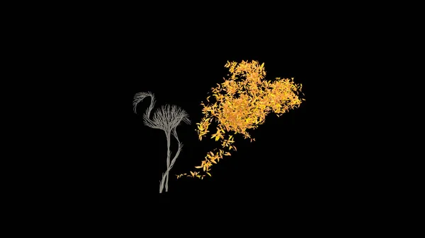 长得像火烈鸟的树 生态概念 3D渲染 — 图库照片