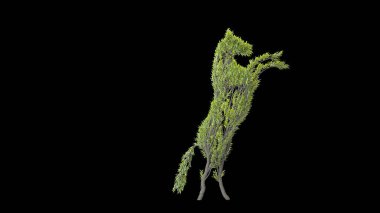 At şeklinde büyüyen bir ağaç. Eko kavramı. 3B görüntüleme.