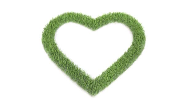 Tumbuh Rumput Membentuk Bentuk Jantung Rumput Berangin Animasi Stok Video C Zexell 391431352