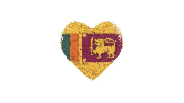 Nationale Dag Van Sri Lanka Februari Onafhankelijkheidsdag Hartanimatie Met Alfa — Stockvideo