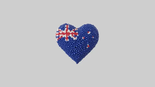 Día Waitangi Día Nacional Nueva Zelanda Febrero Forma Corazón Hecha —  Fotos de Stock