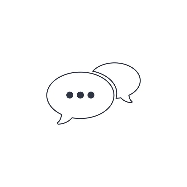 Chat Mail Messaging Symbol Vektorlinie Flach Einfaches Symbol Eps10 — Stockvektor