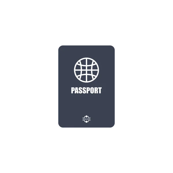 Passport Icon Vector Symbol Travel Concept White Background Flat Simple — Stock Vector