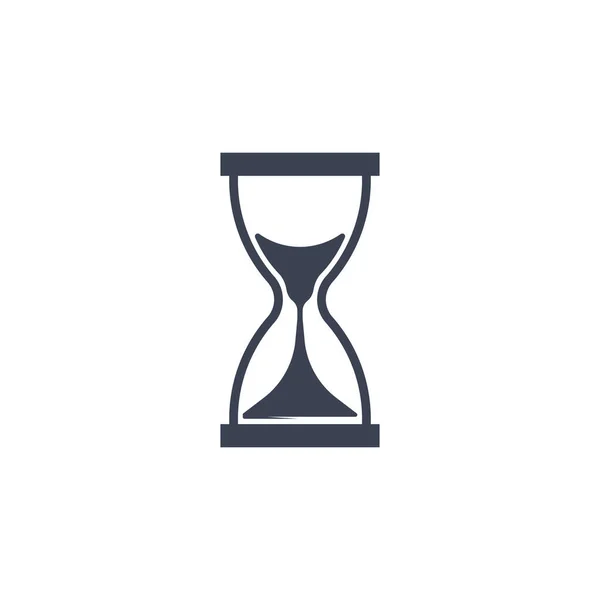 Icono Reloj Arena Vector Símbolo Tiempo Concepto Estilo Plano Simple — Vector de stock