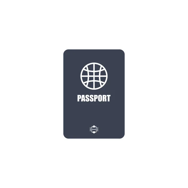 パスポートのアイコン ベクトル記号旅行の概念白の背景にフラットシンプルなスタイルEps10 — ストックベクタ