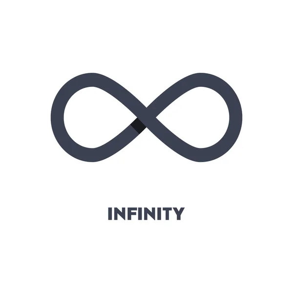 Icono Signo Ilimitado Logotipo Símbolo Infinito Aislado Sobre Fondo Blanco — Vector de stock