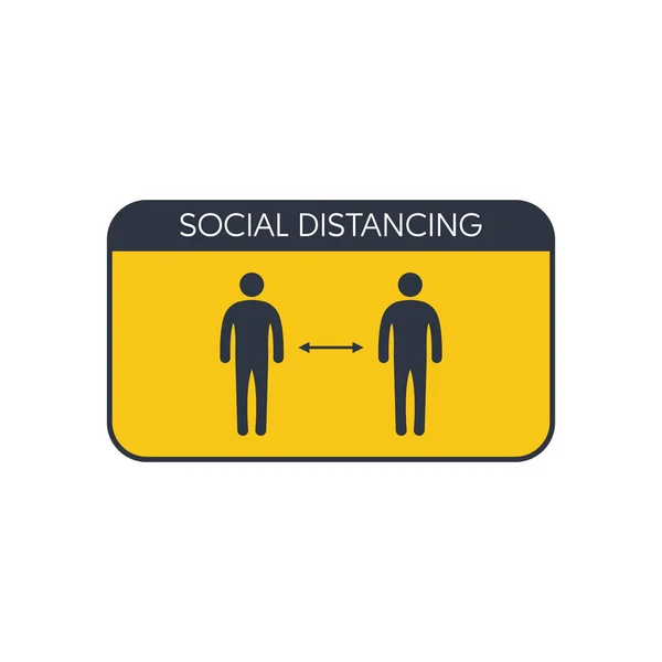 社会的距離 距離の概念 ベクトル記号Eps10 — ストックベクタ