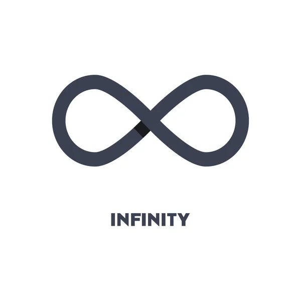 Obegränsad Skylt Ikon Infinity Symbol Logotyp Isolerad Vit Bakgrund Eps10 — Stock vektor