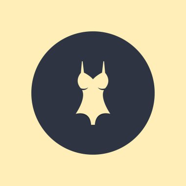 Kız, kadın, kadın, mayo ikonu EPS10 'da izole edilmiş.