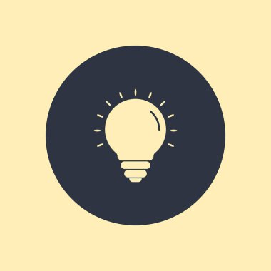 Fikir kavramına sahip vektör ampul ikonu. Karalama el çizimi işareti. Yazdırma ve web için resim