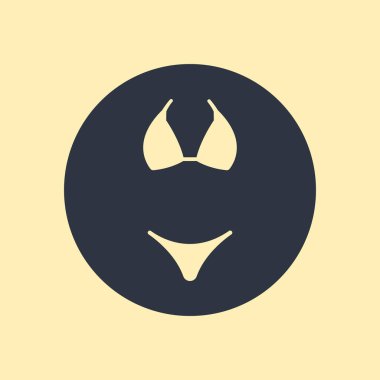 Kız, kadın, kadın, mayo ikonu EPS10 'da izole edilmiş.