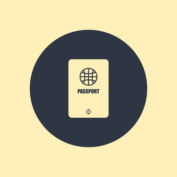 Passeport Icône Vectoriel Illustration Symbole Sur Fond Rond Eps10 — Image vectorielle