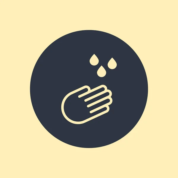 Πτώση Εικονίδιο Χέρι Νερό Επίπεδο Στυλ Στρογγυλό Φόντο Eps10 — Διανυσματικό Αρχείο