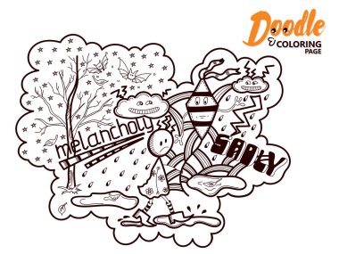 Boyama Doodle melankoli