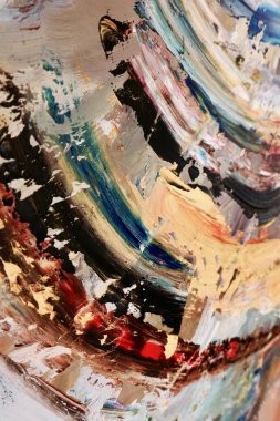 Renkli soyut arka plan duvar kağıdı. Modern motif görsel sanat. Yağlı boya karışımı. Moda el boyama bezi. Duvar dekorasyonu ve duvar resimleri fikri. 3 Boyutlu Doku