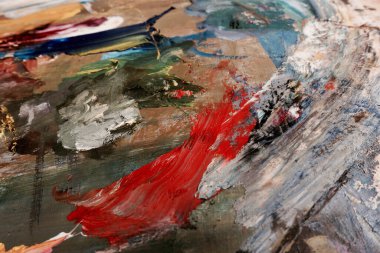 Renkli soyut arka plan duvar kağıdı. Modern motif görsel sanat. Yağlı boya karışımı. Moda el boyama bezi. Duvar dekorasyonu ve duvar resimleri fikri. 3 Boyutlu Doku.