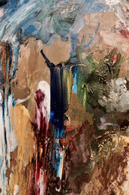 Renkli soyut arka plan duvar kağıdı. Modern motif görsel sanat. Yağlı boya karışımı. Moda el boyama bezi. Duvar dekorasyonu ve duvar resimleri fikri. 3 Boyutlu Doku.