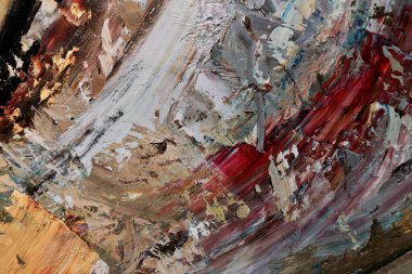 Renkli soyut arka plan duvar kağıdı. Modern motif görsel sanat. Yağlı boya karışımı. Moda el boyama bezi. Duvar dekorasyonu ve duvar resimleri fikri. 3 Boyutlu Doku.