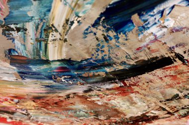 Renkli soyut arka plan duvar kağıdı. Modern motif görsel sanat. Yağlı boya karışımı. Moda el boyama bezi. Duvar dekorasyonu ve duvar resimleri fikri. 3 Boyutlu Doku.