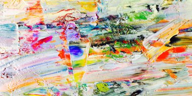 Renkli soyut arka plan duvar kağıdı. Modern motif görsel sanat. Yağlı boya karışımı. Moda el boyama bezi. Duvar dekorasyonu ve duvar resimleri fikri. 3 Boyutlu Doku.