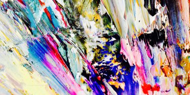 Renkli soyut arka plan duvar kağıdı. Modern motif görsel sanat. Yağlı boya karışımı. Moda el boyama bezi. Duvar dekorasyonu ve duvar resimleri fikri. 3 Boyutlu Doku.