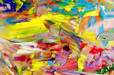 Renkli soyut arka plan duvar kağıdı. Modern motif görsel sanat. Yağlı boya karışımı. Moda el boyama bezi. Duvar dekorasyonu ve duvar resimleri fikri. 3 Boyutlu Doku.