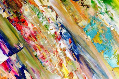 Renkli soyut arka plan duvar kağıdı. Modern motif görsel sanat. Yağlı boya karışımı. Moda el boyama bezi. Duvar dekorasyonu ve duvar resimleri fikri. 3 Boyutlu Doku.