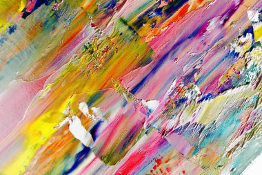 Renkli soyut arka plan duvar kağıdı. Modern motif görsel sanat. Yağlı boya karışımı. Moda el boyama bezi. Duvar dekorasyonu ve duvar resimleri fikri. 3 Boyutlu Doku.