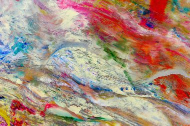 Renkli soyut arka plan duvar kağıdı. Modern motif görsel sanat. Yağlı boya karışımı. Moda el boyama bezi. Duvar dekorasyonu ve duvar resimleri fikri. 3 Boyutlu Doku.
